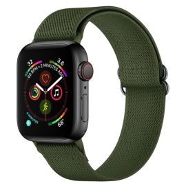 NYLON Řemínek Apple Watch 9 / 8 / 7 (41mm) / 6 / SE / 5 / 4 (40mm) / 3 / 2 / 1 (38mm) tmavě zelený