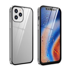 Magnetický kryt 360° Apple iPhone 12 / 12 Pro stříbrný