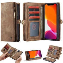 WALLET Obal s peněženkou 2v1 Apple Iphone 11 hnědý