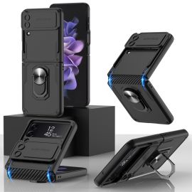 GKK RING Ochranný kryt s držákem Samsung Galaxy Z Flip 4 5G černý