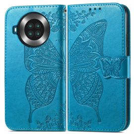 ART Peněženkový kryt Cubot Note 20 / Note 20 Pro BUTTERFLY modrý