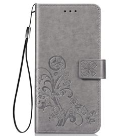 ART Peňaženkový kryt LG K41s FLOWERS šedý