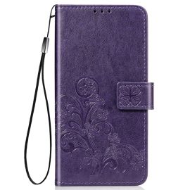 ART Peňaženkový kryt LG K41s FLOWERS fialový