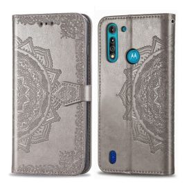 ART Peňaženkový kryt Motorola Moto G8 Power Lite ORNAMENT šedý