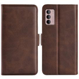 SIDE Peněženkové pouzdro Motorola Moto G42 tmavě hnědé