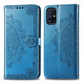 ART Peňaženkový kryt Samsung Galaxy M51 ORNAMENT modrý