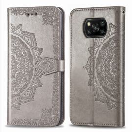 ART Peňaženkový kryt Xiaomi Poco X3 NFC / X3 Pro ORNAMENT šedý