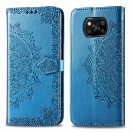 ART Peňaženkový kryt Xiaomi Poco X3 NFC / X3 Pro ORNAMENT modrý