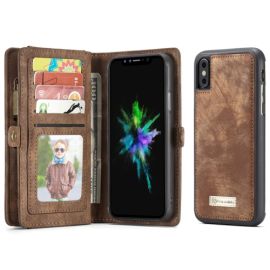 WALLET Ochranný kryt s peněženkou 2v1 pro Apple iPhone X / XS hnědý