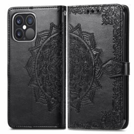 ART Peňaženkový kryt Apple iPhone 13 Pro Max ORNAMENT černý