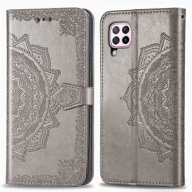 ART Peňaženkový kryt Huawei P40 Lite ORNAMENT šedý