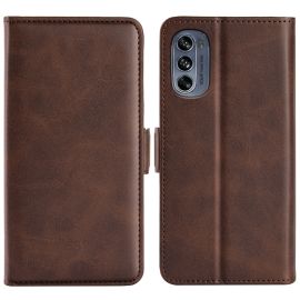 SIDE Peněženkové pouzdro Motorola Moto G62 5G tmavě hnědé