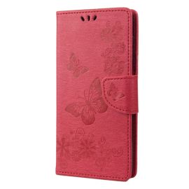 ART Peněženkový kryt Sony Xperia 10 IV 5G BUTTERFLIES červený