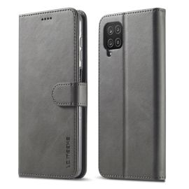 IMEEKE Peněženkový kryt Samsung Galaxy A12 / M12 šedý