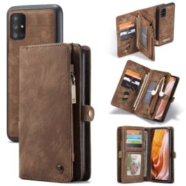 WALLET Ochranný kryt s peněženkou 2v1 pro Samsung Galaxy A71 hnědý
