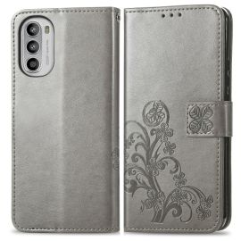 ART Peněženkový kryt Motorola Moto G42 FLOWERS šedý
