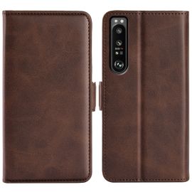 SIDE Peněženkové pouzdro Sony Xperia 1 IV 5G tmavě hnědé