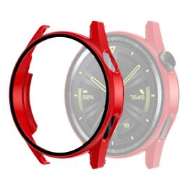 Plastový kryt s ochranným sklom pro Huawei Watch GT 3 42mm červený