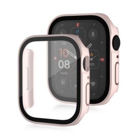 PC FULL COVER Plastový kryt se sklem pro Apple Watch SE/SE 2022/SE 2023 (40mm) růžový