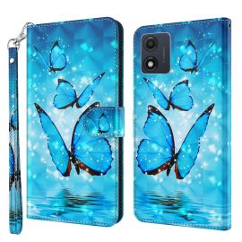 ART Peněženkový kryt pro Motorola Moto E13 BLUE BUTTERFLIES