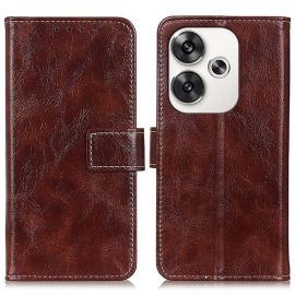 RETRO Peněženkový obal Xiaomi Poco F6 hnědý