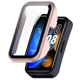 PC FULL COVER Plastový kryt se sklem pro Huawei Band 8 / 9 růžový