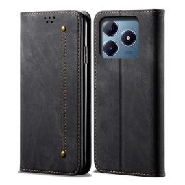 DENIM Peněženkový kryt pro Realme C61 / Realme C63 černý