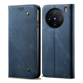 DENIM Peněženkový kryt pro Vivo X100 Pro 5G modrý