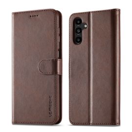 IMEEKE Peňaženkový obal pre Samsung Galaxy A15 / A15 5G tmavohnedý