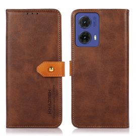 KHAZNEH DUAL-COLOR Peněženkový kryt pro Motorola Moto G85 5G hnědý