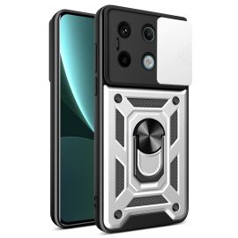 RING CAMERA Kryt s držákem pro Xiaomi Redmi Note 13 Pro 5G stříbrný
