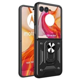 RING Kryt s držákem pro Motorola Razr 50 Ultra černý