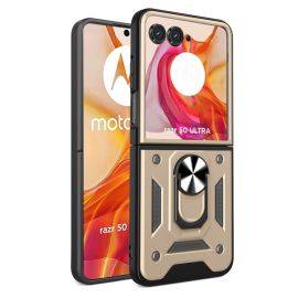 RING Kryt s držákem pro Motorola Razr 50 Ultra zlatý