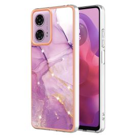 IMD MARBLE Ochranný kryt pro Motorola Moto G04 / G24 / G24 Power PURPLE
