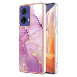 IMD MARBLE Ochranný kryt pro Motorola Moto G85 5G PURPLE