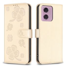 ART C LOVE R Peněženkový obal pro Motorola Moto G04 / G24 / G24 Power zlatý