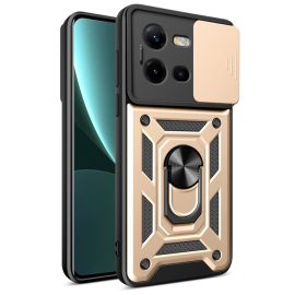 RING CAMERA Kryt s držákem pro Vivo X80 Lite 5G zlatý