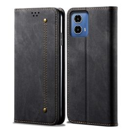 DENIM Peněženkový kryt pro Motorola Moto G85 5G černý