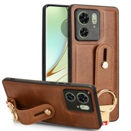 HANDY Ochranný kryt s držákem Motorola Edge 40 hnědý