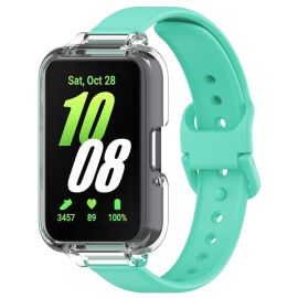 PROTEMIO COVER SET Řemínek + obal na hodinky Samsung Galaxy Fit3 mentolový zelený