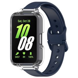 PROTEMIO COVER SET Řemínek + obal na hodinky Samsung Galaxy Fit3 tmavomodrý