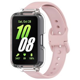 PROTEMIO COVER SET Řemínek + obal na hodinky Samsung Galaxy Fit3 růžový