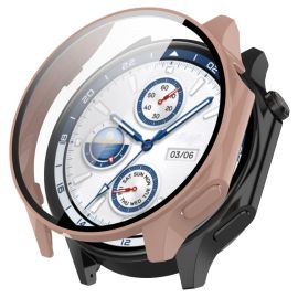 PC FULL COVER Plastový kryt se sklem pro OnePlus Watch 2 růžový