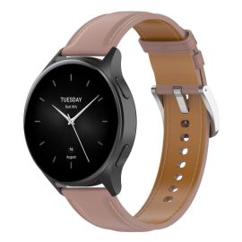 LEATHER Kožený řemínek pro Xiaomi Watch 2 tmavě růžový