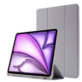 LEATHER Zaklápěcí kryt pro Apple iPad Air 13 2025 / Air 13 2024 šedý