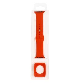 PROTEMIO COVER SET Řemínek + obal na hodinky Apple Watch 6 / 5 / 4 / SE 40mm oranžový