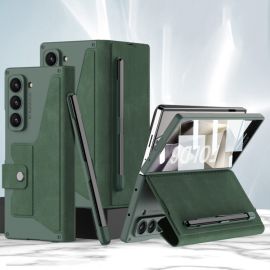 GKK SYNTHETIC Zaklápěcí pouzdro Samsung Galaxy Z Fold6 5G zelené