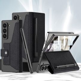 GKK SYNTHETIC Zaklápěcí pouzdro Samsung Galaxy Z Fold6 5G GRAIN