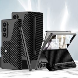 GKK SYNTHETIC Zaklápěcí pouzdro Samsung Galaxy Z Fold6 5G CARBON