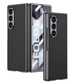 GKK LEATHER Kryt se sklem pro Samsung Galaxy Z Fold6 5G černý